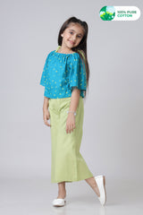 LilPicks Girl's Top And Trouser Cotton Co-Ord Set