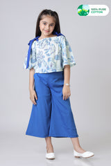 LilPicks Girl's Top And Trouser Cotton Co-Ord Set