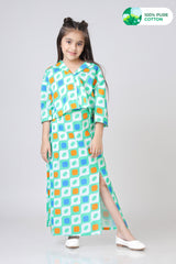 LilPicks Girl's Top And Skirt Cotton Co-Ord Set