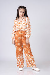 Traditional Shirt And Pant Co-Ord Set For Girls