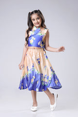 Exclusive Sleeveless Top And Pleated Skirt Co-Ord Set For Girls