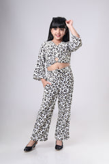Animal Pattern Co-Ord Set For Girls