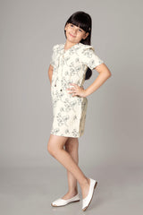 String Neckline Midi Dress For Girls