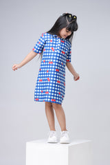 Graphic Edition Polo Midi Dress For Girls