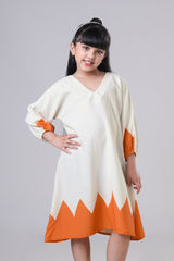 Sunset Glow Girls Maxi Dress - Ideal for Dinner And Get-Togethers