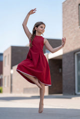 Everyday Deep Pink A-Line Cotton Girls Dress - Lightweight, Chic And Versatile