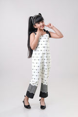 Stylish Tie Up Shoulder Jumpsuit For Girls
