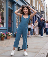 Cute Tie Strap Pure Cheese Cotton Comfort Wear Girls Jumpsuit