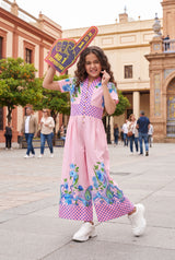 High Demand Front Buttoned V Neck Wide Leg Jumpsuit For Girls