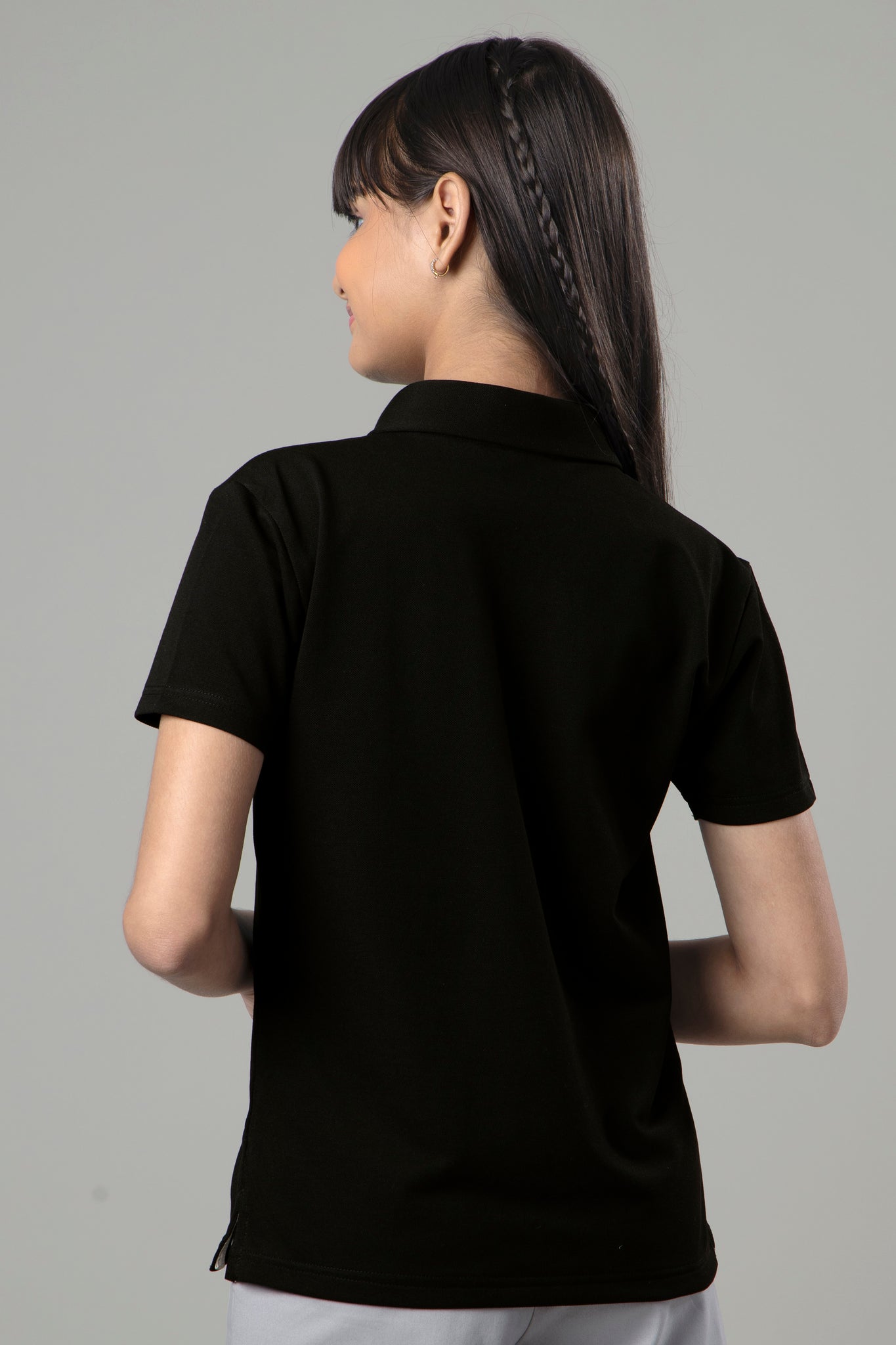 Exclusive Black Polo T-Shirt For Girls