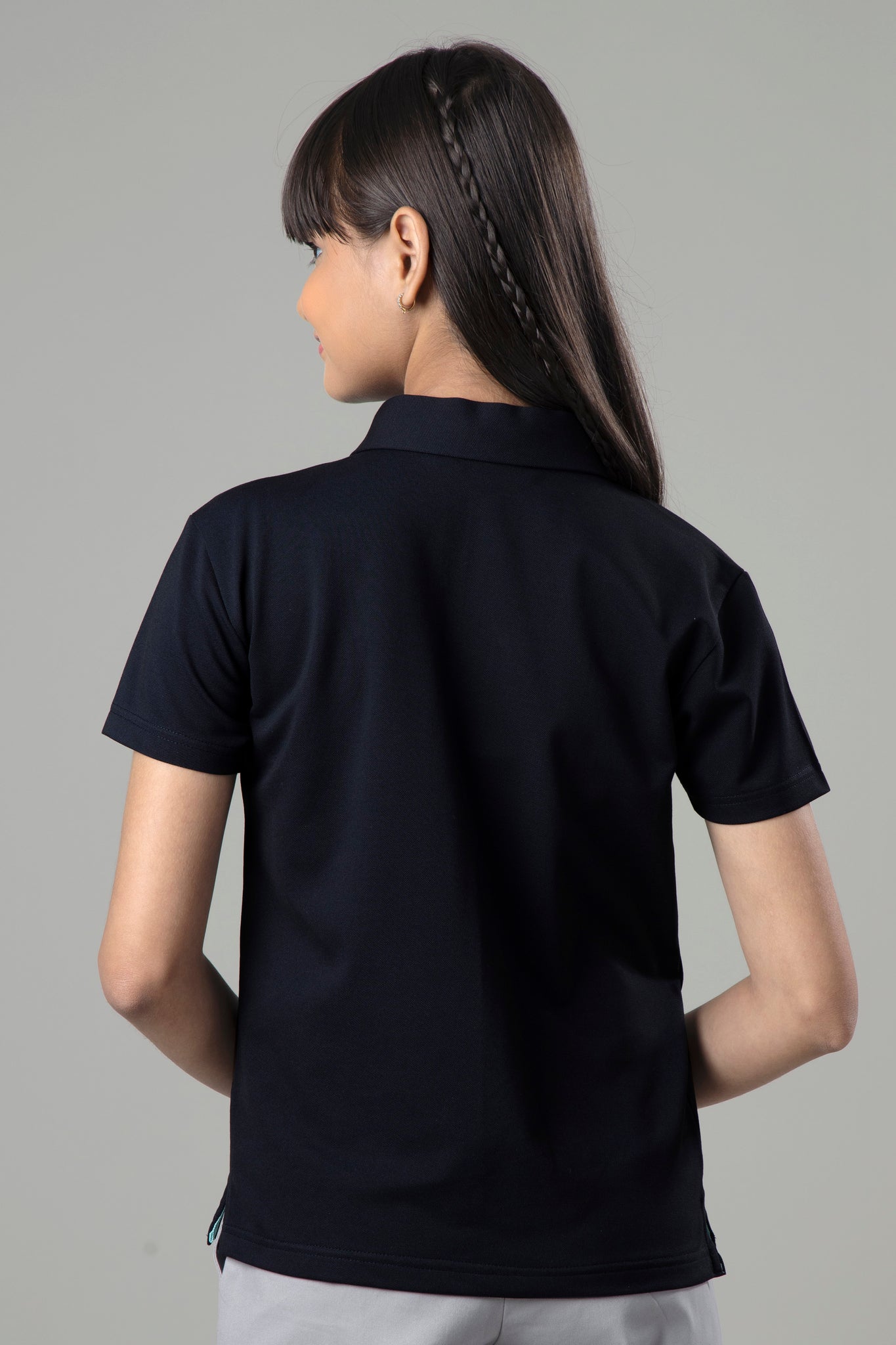 Exclusive Navy Blue Polo T-Shirt For Girls