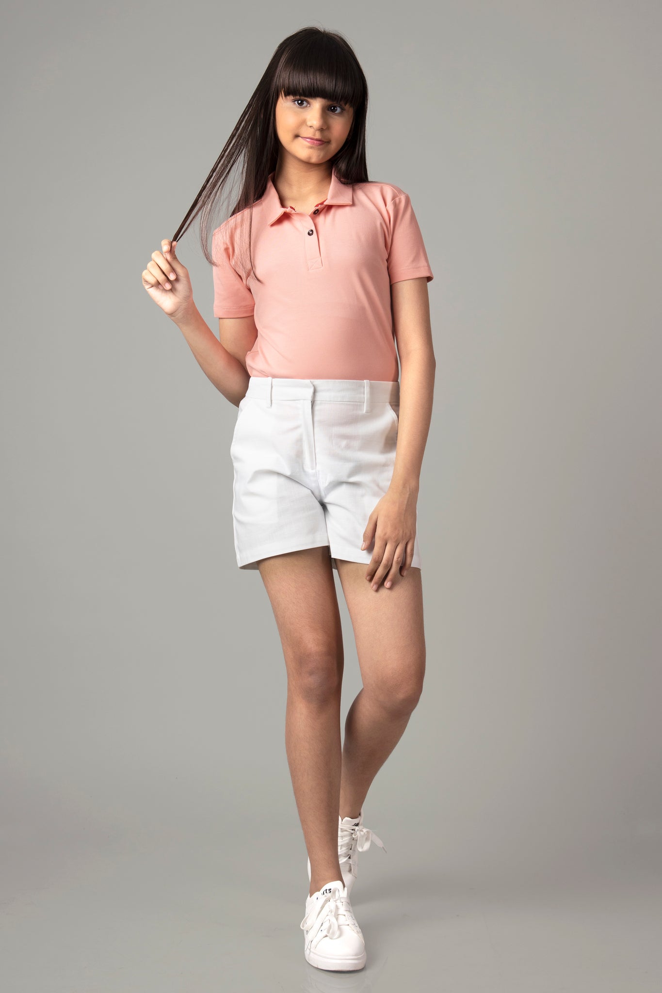 Exclusive Rose Pink Polo T-Shirt For Girls