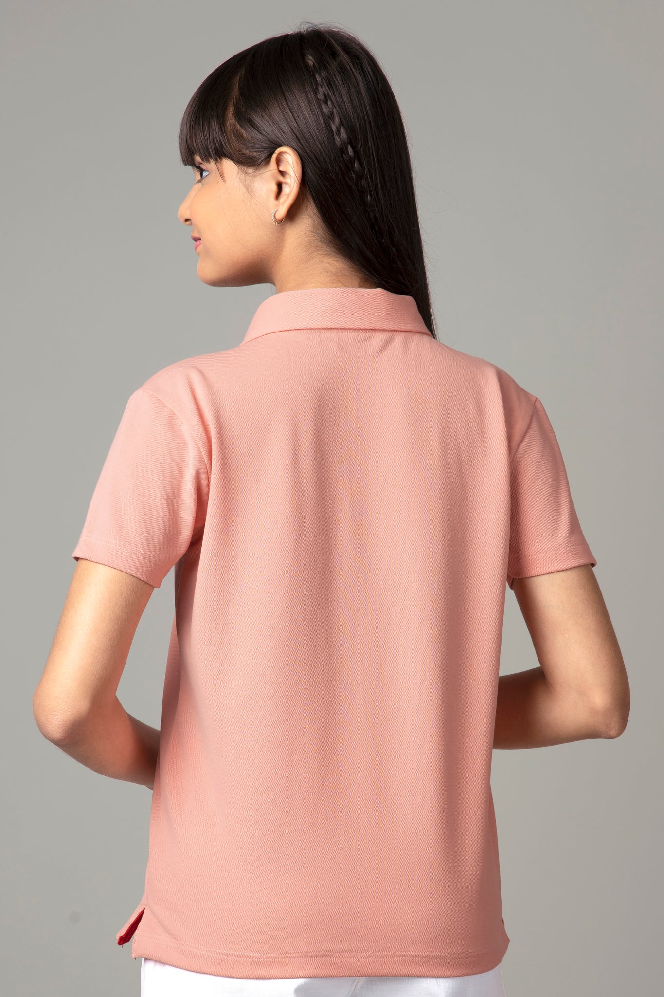 Exclusive Rose Pink Polo T-Shirt For Girls