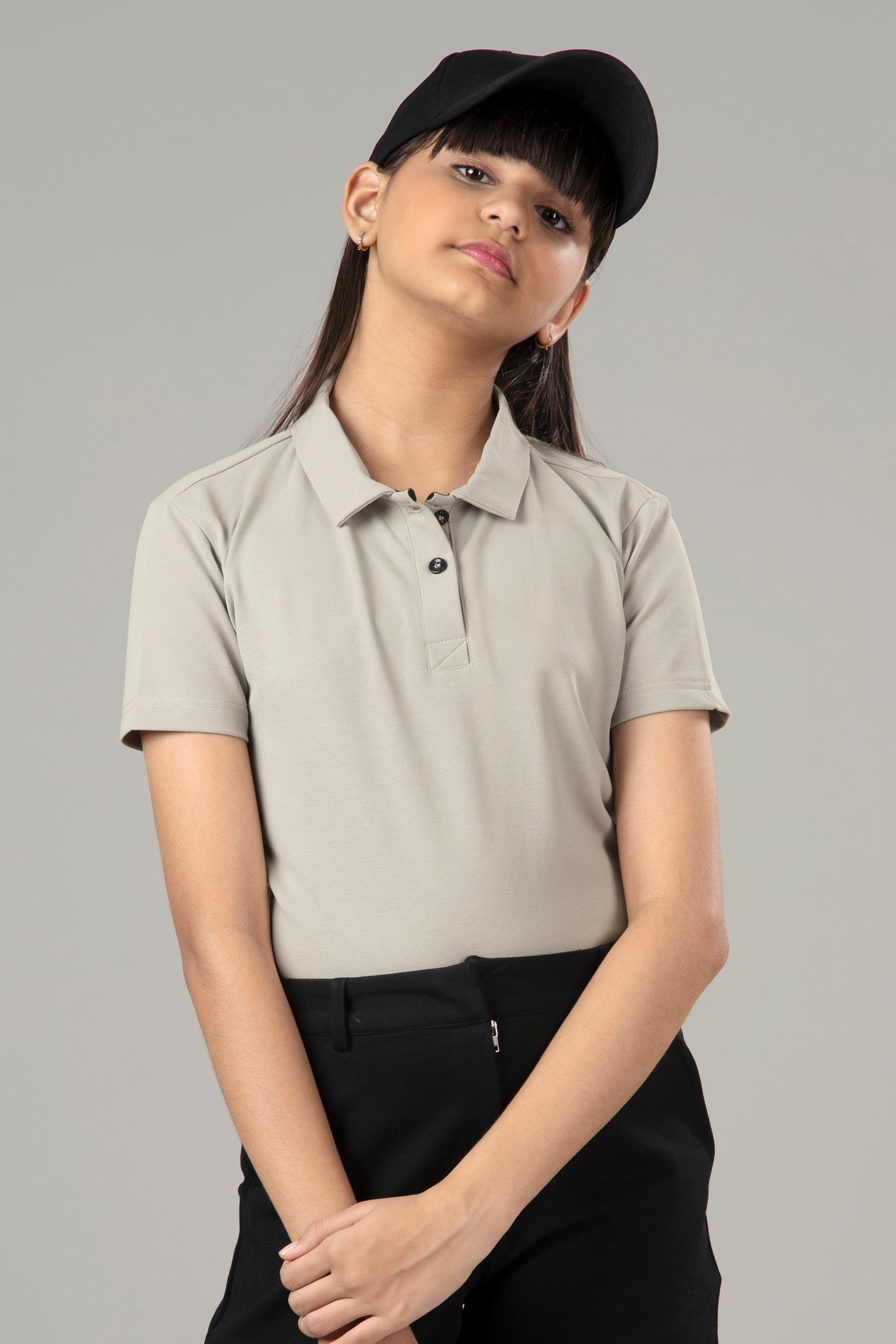 Exclusive Laurel Grey Polo T-Shirt For Girls