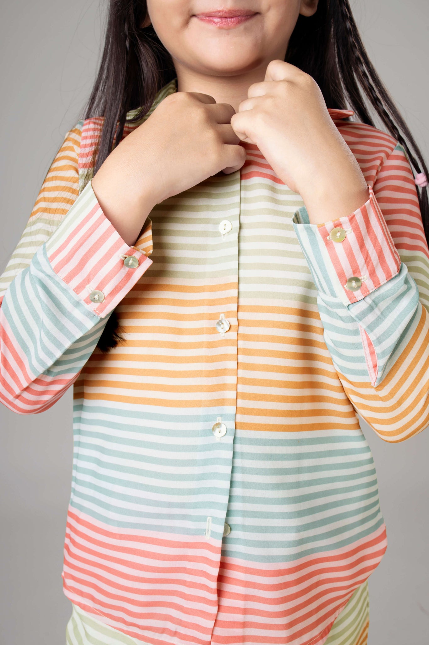 Trendy Stripes Shirt For Girls
