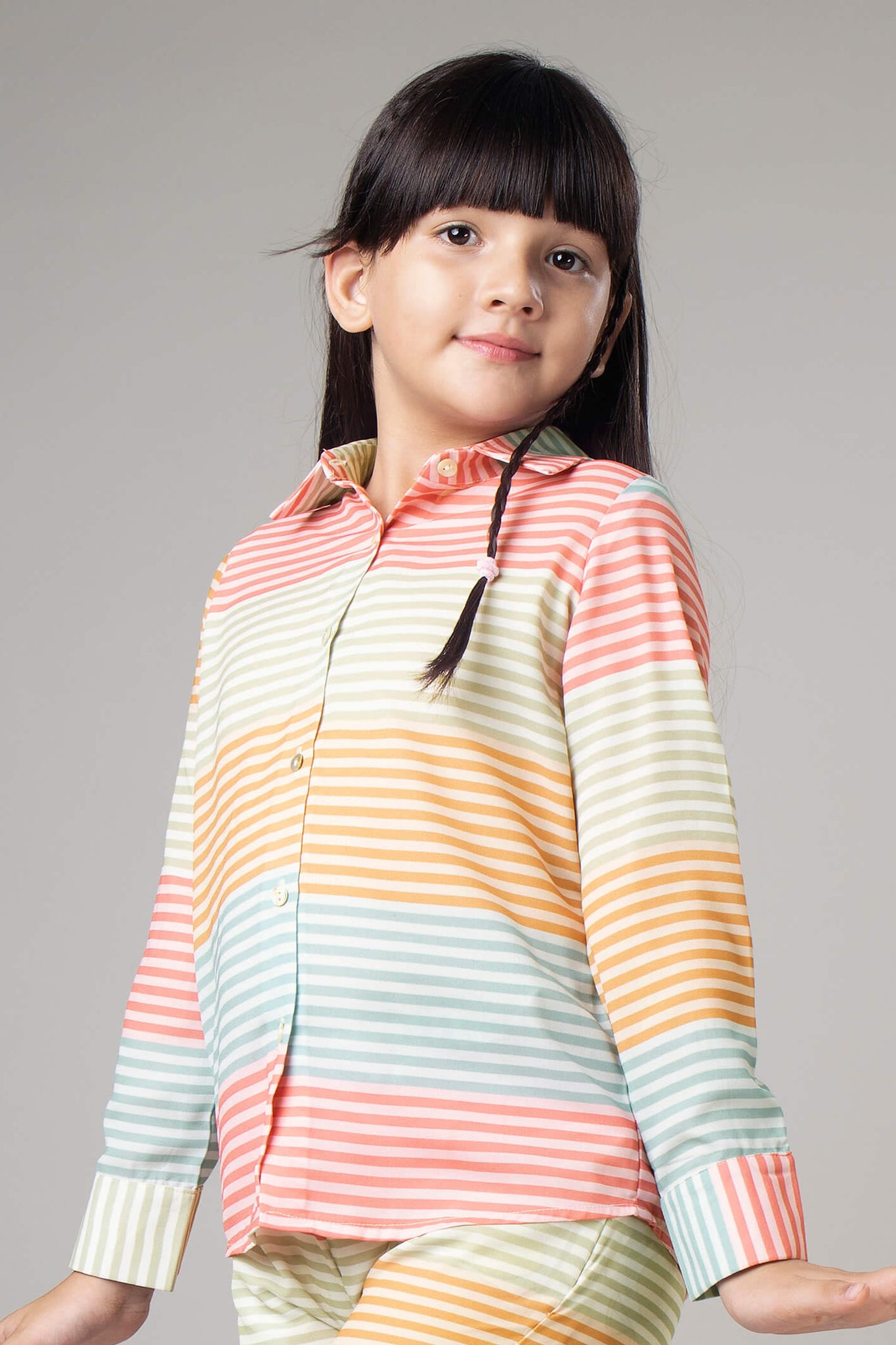 Trendy Stripes Shirt For Girls