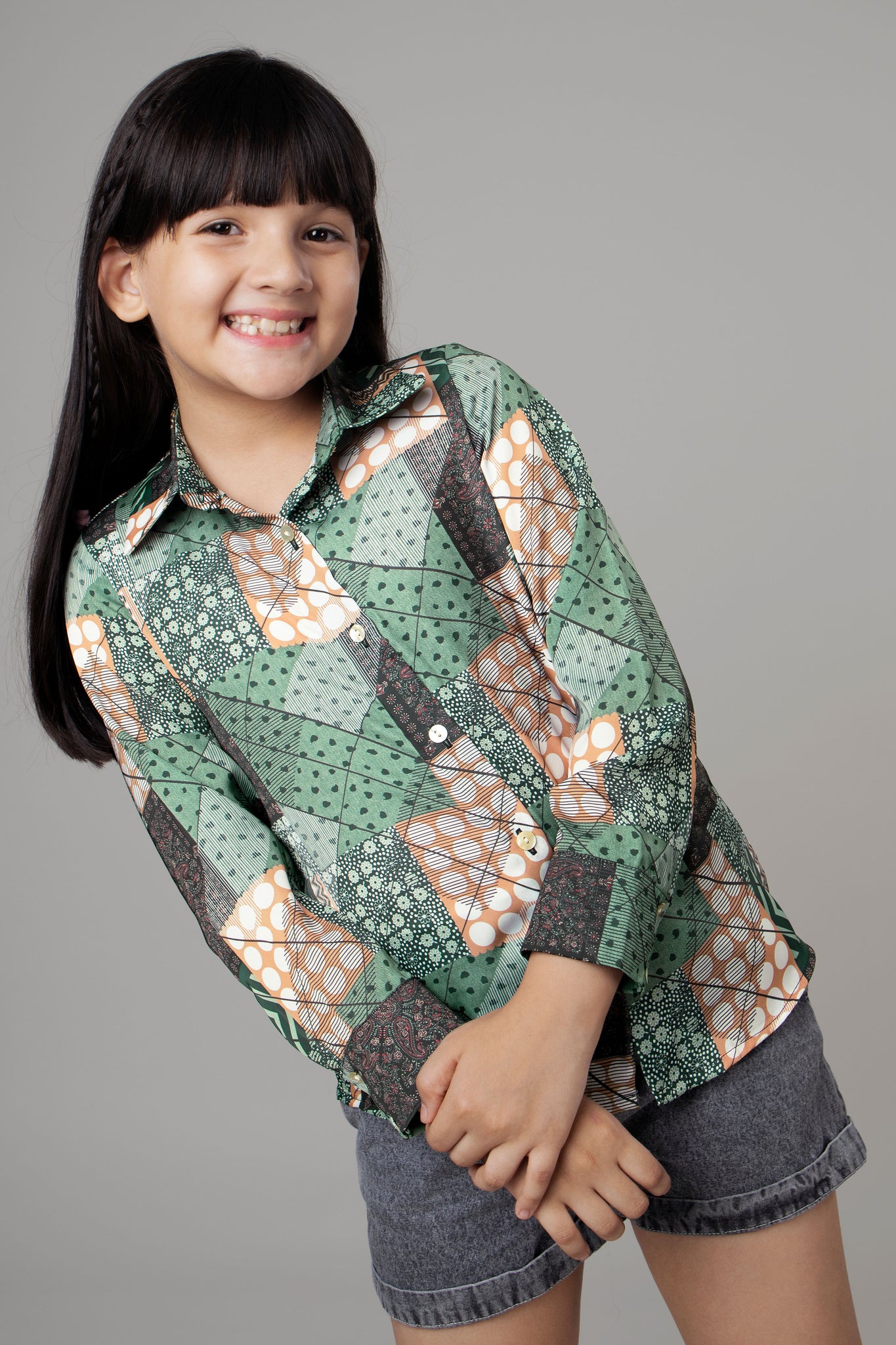 Patch Casual Shirt For Girls
