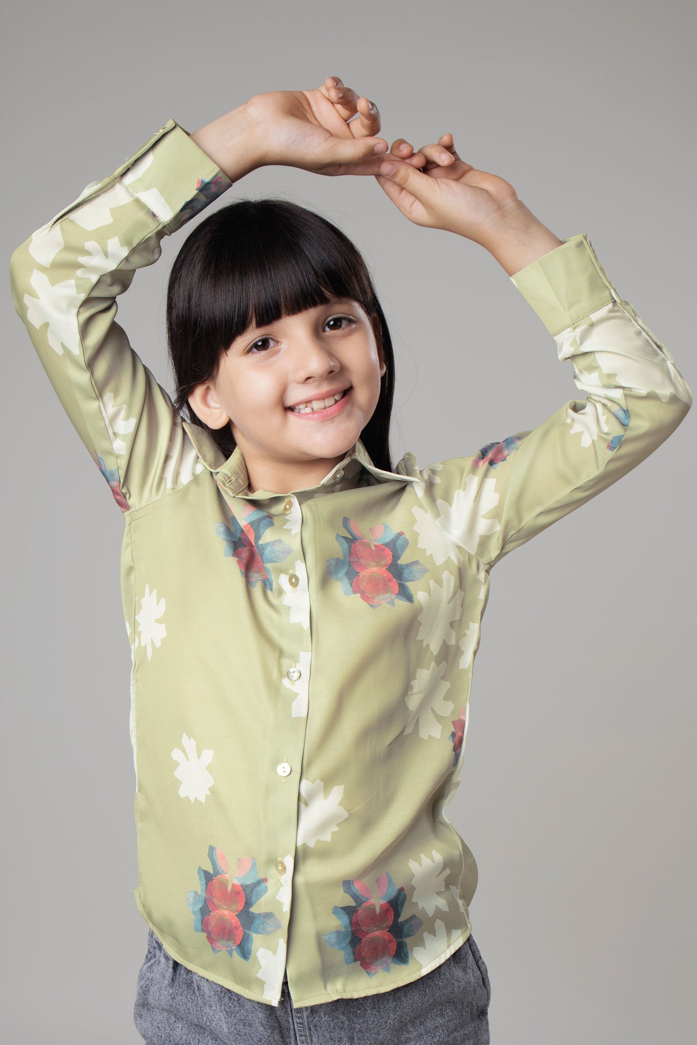 Trendy Floral Shirt For Girls