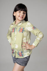 Trendy Floral Shirt For Girls
