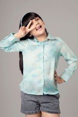 Tie Dye Casual Shirt For Girls
