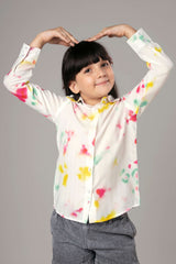 Tie And Dye Lurex Shirt For Girls