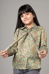 Trendy Paisley Shirt For Girls