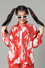 Stunning Floral Pleated Shirt For Girls