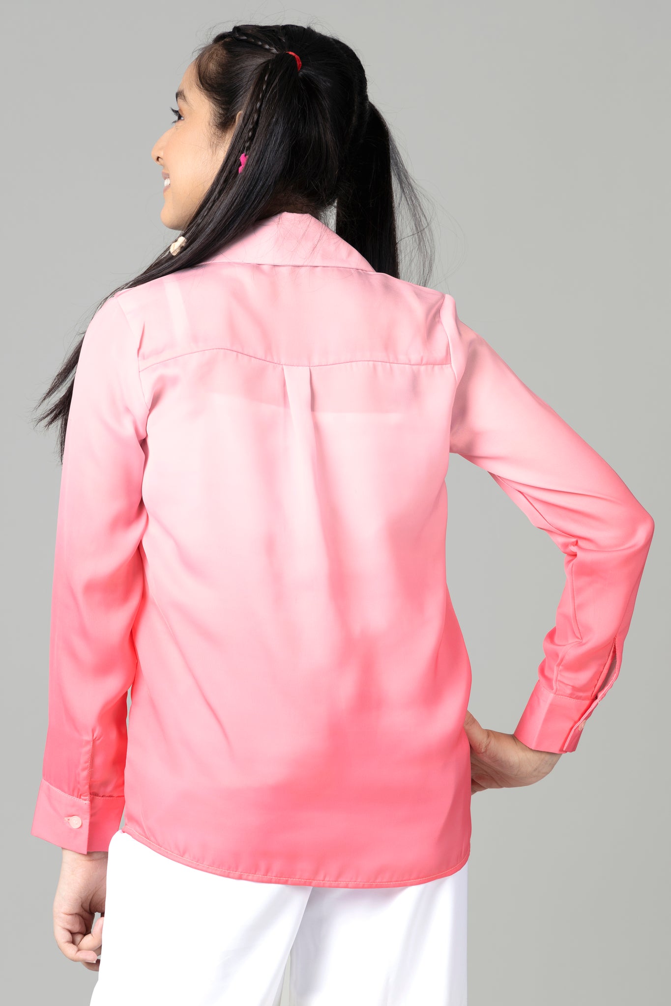 Trendy Pink Ombre Shirt For Girls