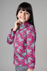 Leopard Print Shirt For Girls