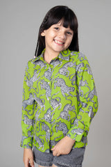 Leopard Print Shirt For Girls