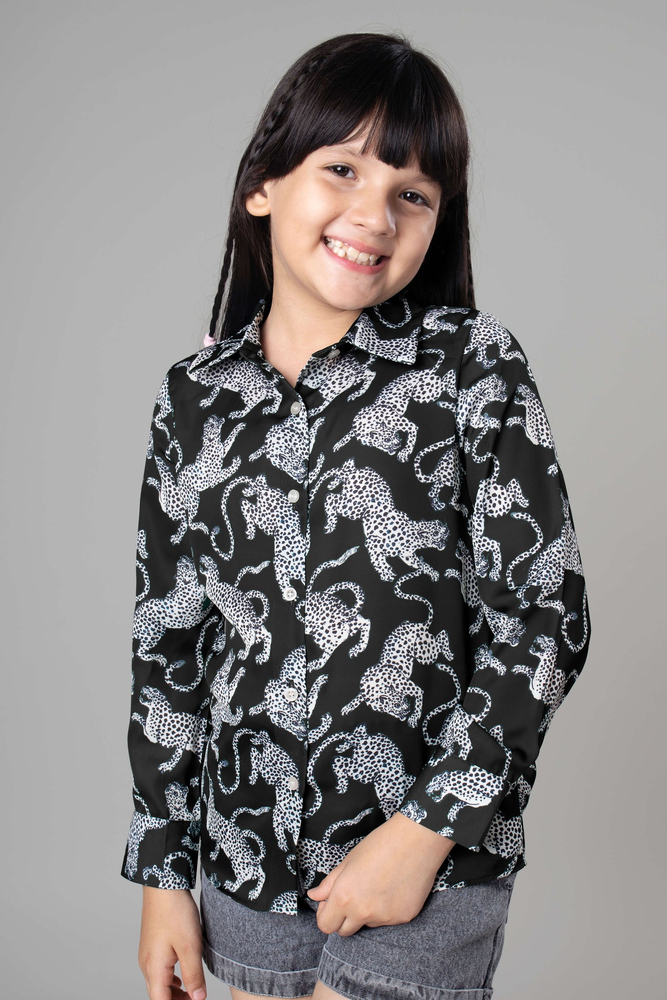 Leopard Print Shirt For Girls