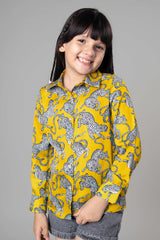Leopard Print Shirt For Girls