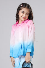 Girl's Long Sleeve Ombre Shirt