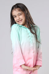 Girlss Long Sleeve Ombre Shirt