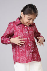 Women's Trendy Ethnic Collar Shirt For Girls