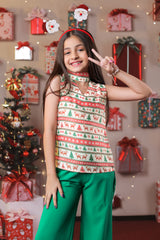 Christmas Junkie Top For Girls - Vibe Wali Top For Festive Hearts