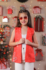 Quirkmas Jacket - Santa Inspired Festive Wear For Girls