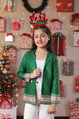 Holiday Spark Kids Jacket - Christmas Theme Quirky Santa Vibes