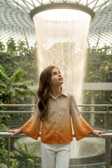 Sunset Fade Girls Shirt 🌅🍊 – Bright Summer Mood