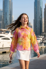 Sunset Splash Girls Shirt - Bold Hues, Instant Attention