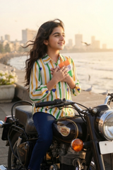 Threads of Freedom 🇮🇳🧵 Girls Tri-Color Shirt