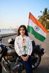 Proudly Indian  🇮🇳❤️ Embroidery Work Girls Top - Everyday Patriot