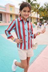 It-Girl Favorite - Premium Stripe Girls Shirt