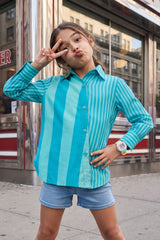 Vacation Ready - Premium Stripe Women's Shirt