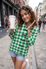 Little Rockstar In Checks 🎸 | Girls Checks Shirt