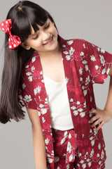 Snowflake Floral Longline Shrug For Girls