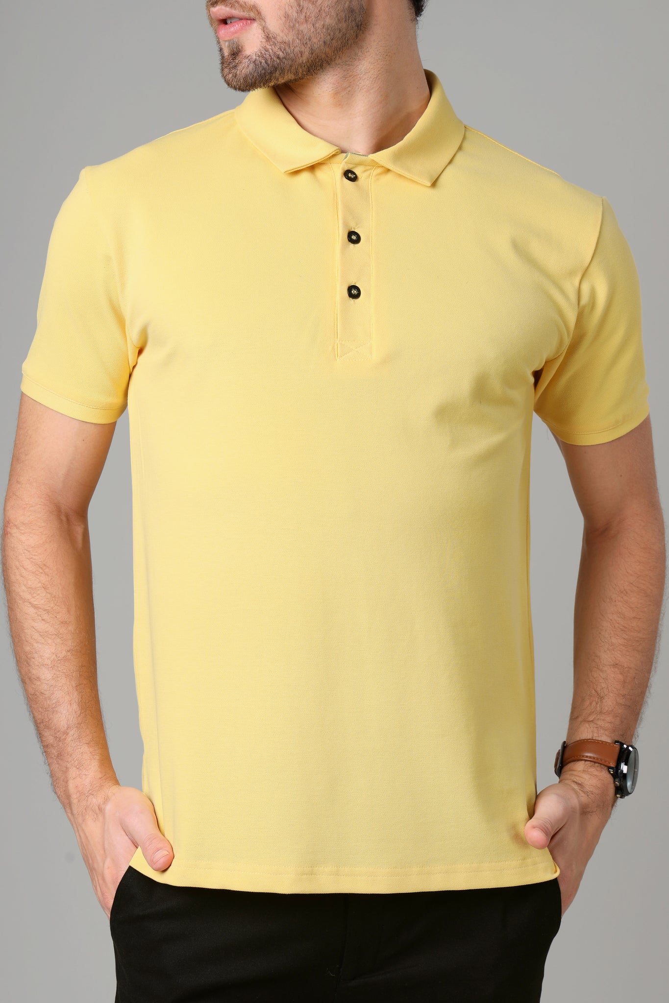 Exclusive Daffodil Yellow Polo T-Shirt For Men