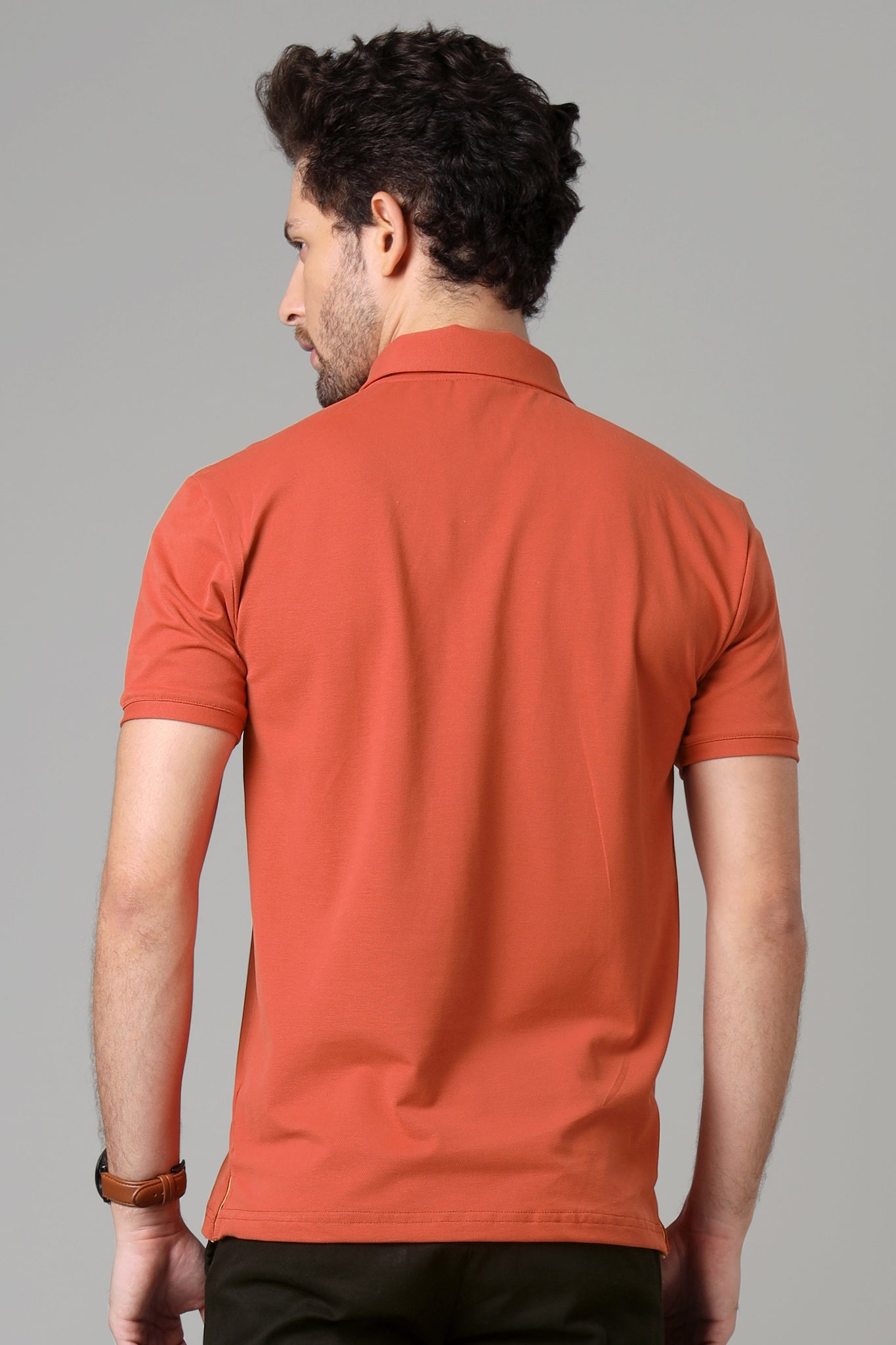 Exclusive Burnt Orange Polo T-Shirt For Men