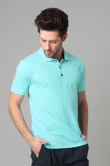 Exclusive Arctic Blue Polo T-Shirt For Men