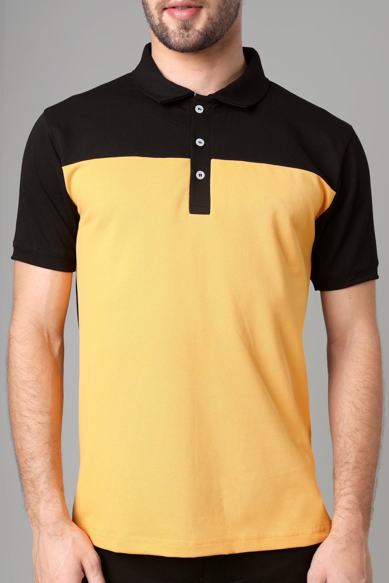 Exclusive Golden Yellow Smart Polo T-Shirt For Men